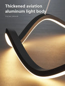 GobekUsa Circle Wave LED Pendant Chandelier for Modern Living Dining Bedroom Lighting