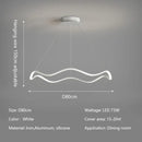 GobekUsa Circle Wave LED Pendant Chandelier for Modern Living Dining Bedroom Lighting