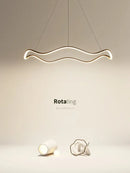 GobekUsa Circle Wave LED Pendant Chandelier for Modern Living Dining Bedroom Lighting