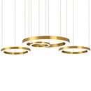 GobekUsa Circular Gold Ring LED Pendant Light for Dining Room and Living Room