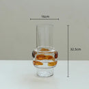 GobekUsa Clear Glass Vase Bubble Floral Arrangement Room Decoration