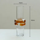 GobekUsa Clear Glass Vase Bubble Floral Arrangement Room Decoration