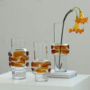 GobekUsa Clear Glass Vase Bubble Floral Arrangement Room Decoration