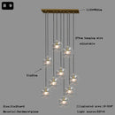 GobekUsa Clear Glass Ball Pendant Light Chandelier for Living Room Dining Room Home Decor