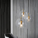 GobekUsa Clear Glass Ball Pendant Light Chandelier for Living Room Dining Room Home Decor