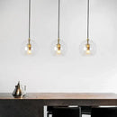 GobekUsa Clear Glass Ball Pendant Light Chandelier for Living Room Dining Room Home Decor
