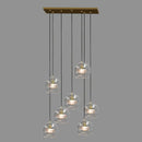 GobekUsa Clear Glass Ball Pendant Light Chandelier for Living Room Dining Room Home Decor