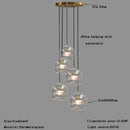 GobekUsa Clear Glass Ball Pendant Light Chandelier for Living Room Dining Room Home Decor