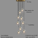 GobekUsa Clear Glass Ball Pendant Light Chandelier for Living Room Dining Room Home Decor
