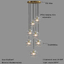 GobekUsa Clear Glass Ball Pendant Light Chandelier for Living Room Dining Room Home Decor