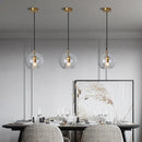 GobekUsa Clear Glass Ball Pendant Light Chandelier for Living Room Dining Room Home Decor