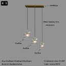 GobekUsa Clear Glass Ball Pendant Light Chandelier for Living Room Dining Room Home Decor