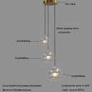 GobekUsa Clear Glass Ball Pendant Light Chandelier for Living Room Dining Room Home Decor