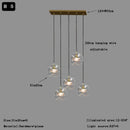 GobekUsa Clear Glass Ball Pendant Light Chandelier for Living Room Dining Room Home Decor