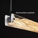 GobekUsa Cloud Fog Glass Chandelier LED Pendant Light Fixture for Modern Restaurant Bar Counter