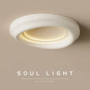 GobekUsa Cream LED Ceiling Light for Minimalist Home Decor