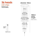 GobekUsa Crystal LED Pendant Light: Luxury Lighting Fixture for Living Room, Bedroom, Hotel & Shop