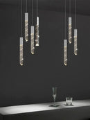 GobekUsa Crystal LED Pendant Light: Luxury Lighting Fixture for Living Room, Bedroom, Hotel & Shop