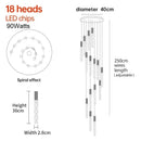 GobekUsa Crystal LED Pendant Light: Luxury Lighting Fixture for Living Room, Bedroom, Hotel & Shop