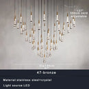 GobekUsa Crystal Water-drop Ceiling Chandelier: Elegant Dining Table Lighting Fixture