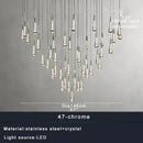 GobekUsa Crystal Water-drop Ceiling Chandelier: Elegant Dining Table Lighting Fixture