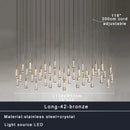 GobekUsa Crystal Water-drop Ceiling Chandelier: Elegant Dining Table Lighting Fixture