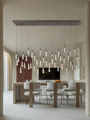 GobekUsa Crystal Water-drop Ceiling Chandelier: Elegant Dining Table Lighting Fixture