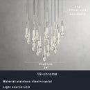 GobekUsa Crystal Water-drop Ceiling Chandelier: Elegant Dining Table Lighting Fixture