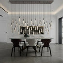 GobekUsa Crystal Water-drop Ceiling Chandelier: Elegant Dining Table Lighting Fixture