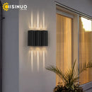 GobekUsa 12W Black Outdoor LED Sconce Light IP65 Waterproof Alumunim Garden Villa Porch Lamp