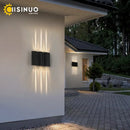 GobekUsa 12W Black Outdoor LED Sconce Light IP65 Waterproof Alumunim Garden Villa Porch Lamp