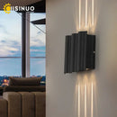 GobekUsa 12W Black Outdoor LED Sconce Light IP65 Waterproof Alumunim Garden Villa Porch Lamp