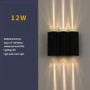 GobekUsa 12W Black Outdoor LED Sconce Light IP65 Waterproof Alumunim Garden Villa Porch Lamp