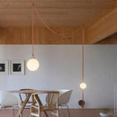 GobekUsa Glass Ball Pendant Light: Modern loft lighting for living room, dining room, stairwell.