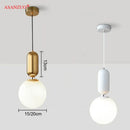 GobekUsa Glass Ball LED Bedside Pendant Lamp