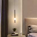 GobekUsa Glass Rod Pendant Light - Modern Long Hanging Lamp for Living Room, Bedroom & Shop