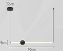 GobekUsa Glass Rod Pendant Light - Modern Long Hanging Lamp for Living Room, Bedroom & Shop