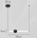GobekUsa Glass Rod Pendant Light - Modern Long Hanging Lamp for Living Room, Bedroom & Shop