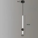 GobekUsa Glass Rod Pendant Light - Modern Long Hanging Lamp for Living Room, Bedroom & Shop