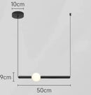 GobekUsa Glass Rod Pendant Light - Modern Long Hanging Lamp for Living Room, Bedroom & Shop
