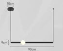 GobekUsa Glass Rod Pendant Light - Modern Long Hanging Lamp for Living Room, Bedroom & Shop