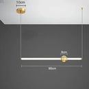 GobekUsa Glass Rod Pendant Light - Modern Long Hanging Lamp for Living Room, Bedroom & Shop