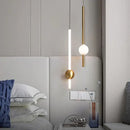 GobekUsa Glass Rod Pendant Light - Modern Long Hanging Lamp for Living Room, Bedroom & Shop