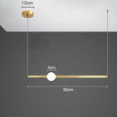 GobekUsa Glass Rod Pendant Light - Modern Long Hanging Lamp for Living Room, Bedroom & Shop