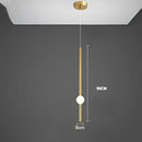 GobekUsa Glass Rod Pendant Light - Modern Long Hanging Lamp for Living Room, Bedroom & Shop
