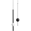 GobekUsa Glass Rod Pendant Light - Modern Long Hanging Lamp for Living Room, Bedroom & Shop