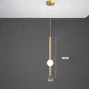 GobekUsa Glass Rod Pendant Light - Modern Long Hanging Lamp for Living Room, Bedroom & Shop