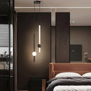 GobekUsa Glass Rod Pendant Light - Modern Long Hanging Lamp for Living Room, Bedroom & Shop
