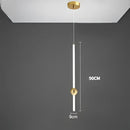GobekUsa Glass Rod Pendant Light - Modern Long Hanging Lamp for Living Room, Bedroom & Shop