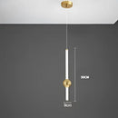 GobekUsa Glass Rod Pendant Light - Modern Long Hanging Lamp for Living Room, Bedroom & Shop